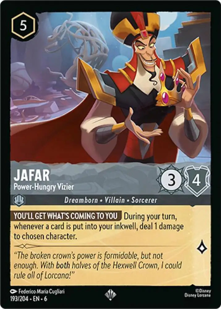 Jafar - Power-Hungry Vizier (193/204) [Azurite Sea] - Lorcana Single