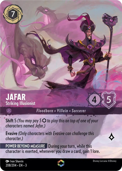 Jafar - Striking Illusionist (Alternate Art) (208/204) [Into the Inklands] - Lorcana Single