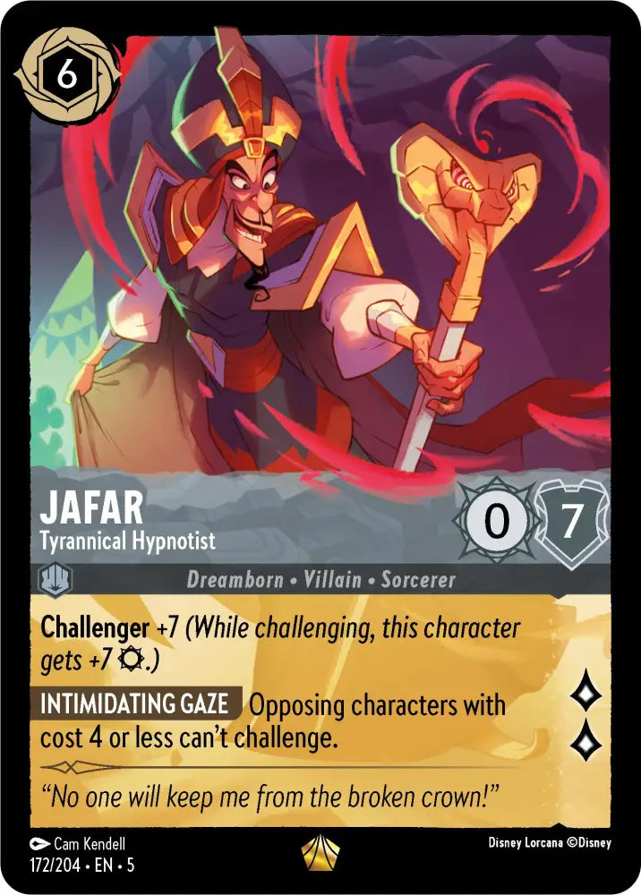 Jafar - Tyrannical Hypnotist (172/204) [Shimmering Skies] - Lorcana Single