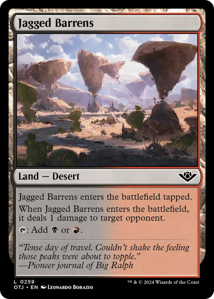 Jagged Barrens [Outlaws of Thunder Junction] - MTG Single