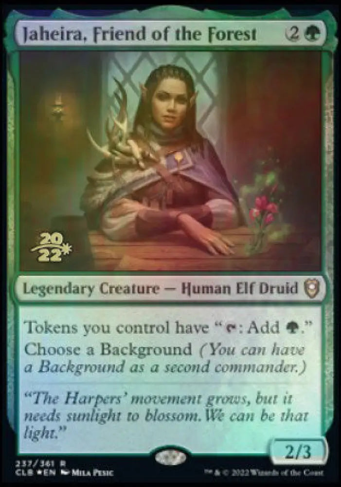 Jaheira Friend of the Forest [Commander Legends: Battle for Baldur’s Gate Prerelease Promos] - MTG Single
