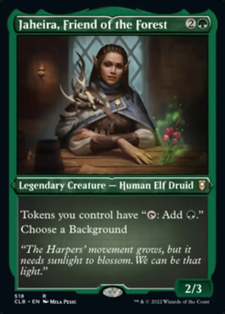 Jaheira Friend of the Forest (Foil Etched) [Commander Legends: Battle for Baldur’s Gate] - MTG Single