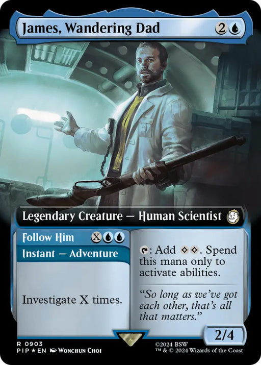 James Wandering Dad // Follow Him (Extended Art) (Surge Foil) [Fallout] - MTG Single