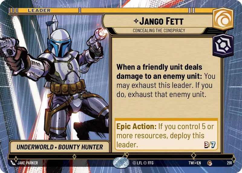 Jango Fett - Concealing the Conspiracy (Hyperspace) (291) [Twilight of the Republic] - Star Wars: Unlimited Single