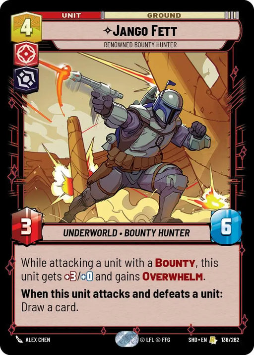 Jango Fett - Renowned Bounty Hunter (138/262) [Shadows of the Galaxy] - Star Wars: Unlimited Single