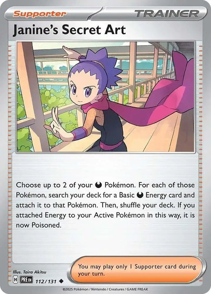 Janine’s Secret Art (112/131) [Scarlet & Violet: Prismatic Evolutions] - Pokemon Single