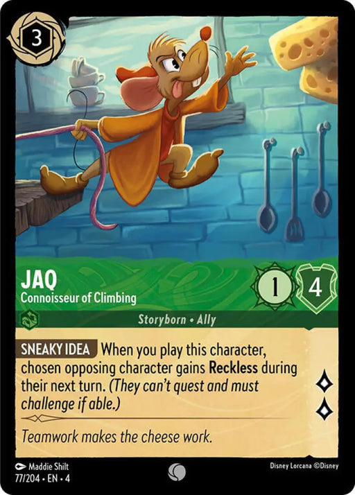 Jaq - Connoisseur of Climbing (77/204) [Ursula’s Return] - Lorcana Single