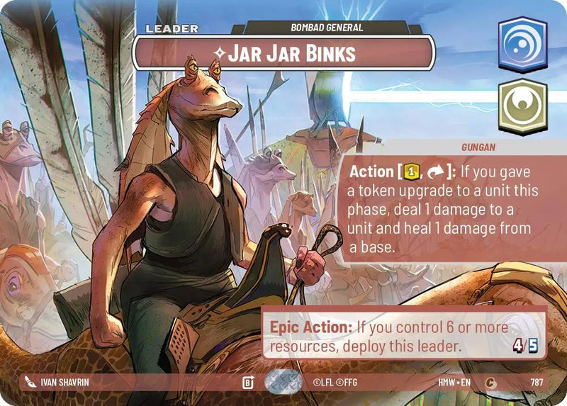 Jar Jar Binks - Bombad General (Showcase) (787) [Homeworlds]