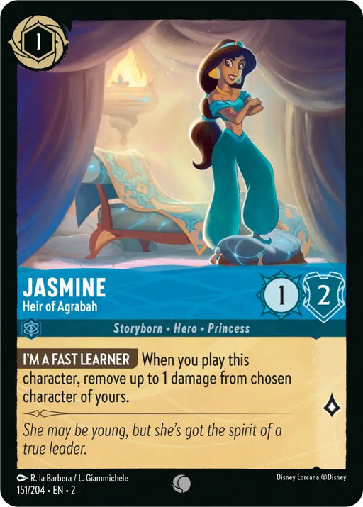 Jasmine - Heir of Agrabah (151/204) [Rise of the Floodborn] - Lorcana Single