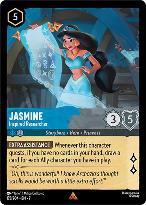 Jasmine - Inspired Researcher (173/204) [Archazia’s Island] - Lorcana Single