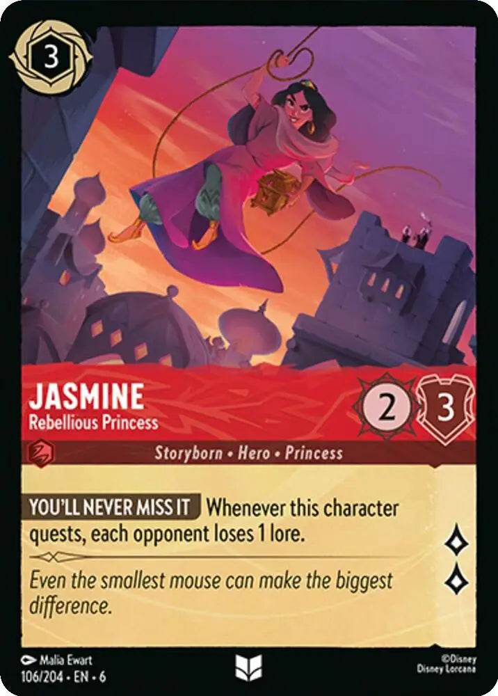 Jasmine - Rebellious Princess (106/204) [Azurite Sea] - Lorcana Single