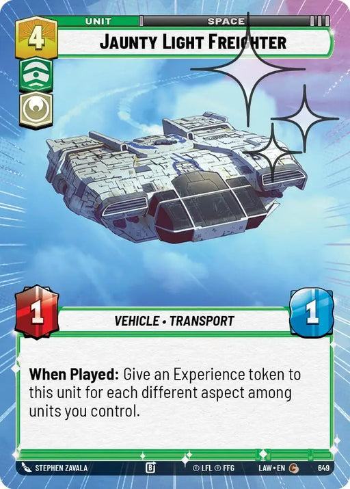 Jaunty Light Frieghter (Hyperspace Foil) (649) [A Lawless Time]