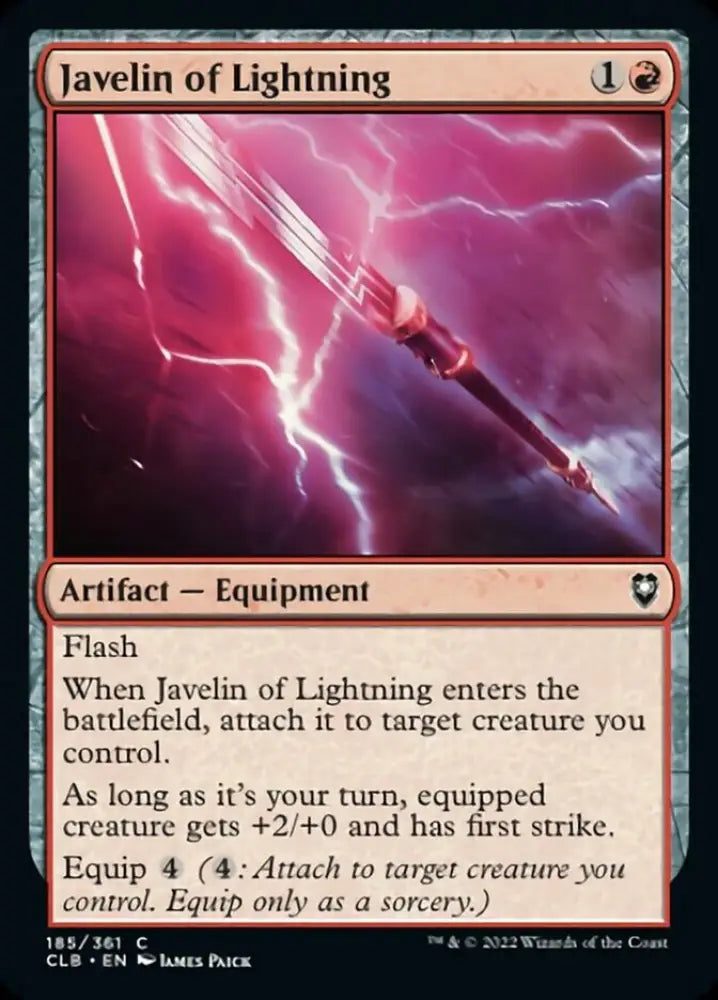 Javelin of Lightning [Commander Legends: Battle for Baldur’s Gate] - MTG Single