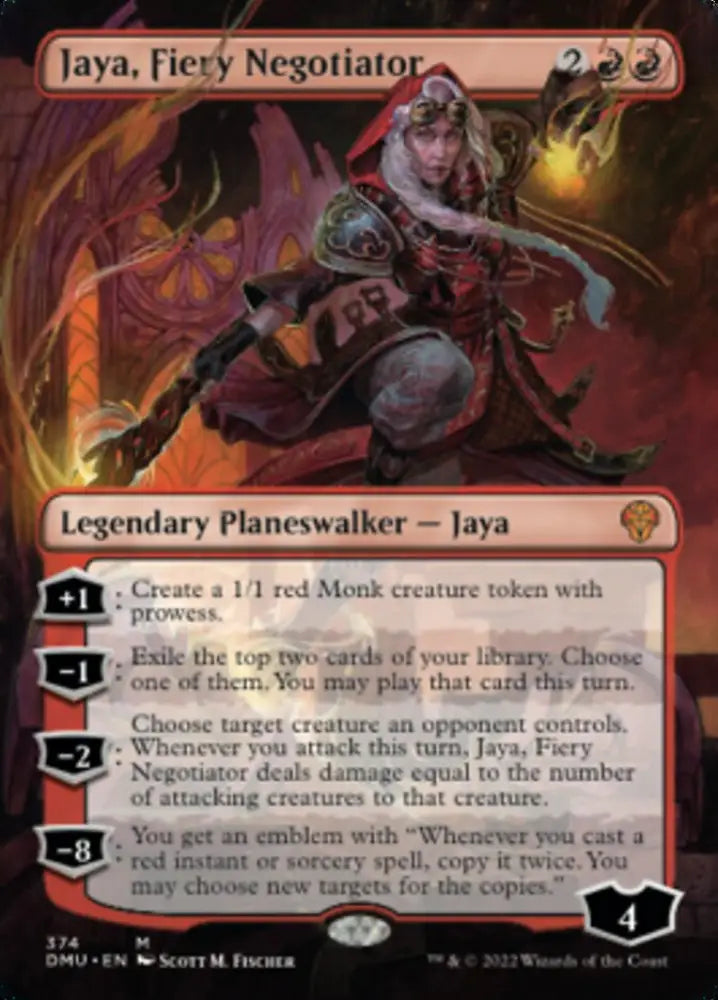 Jaya Fiery Negotiator (Borderless) [Dominaria United] - MTG Single
