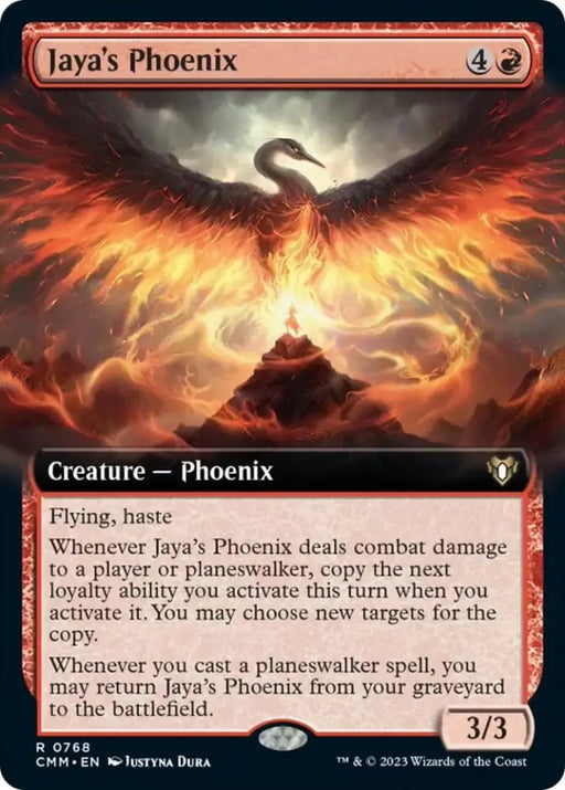 Jaya’s Phoenix (Extended Art) [Commander Masters] - MTG Single