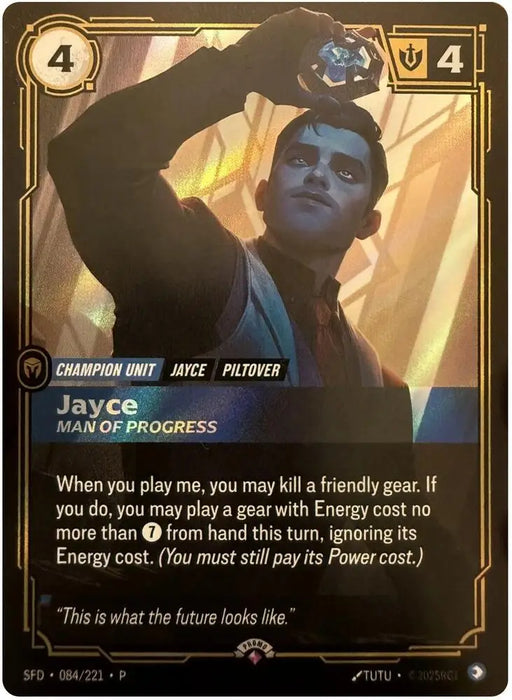 Jayce - Man of Progress (084/221) [Riftbound Organized Play Promotional Cards]
