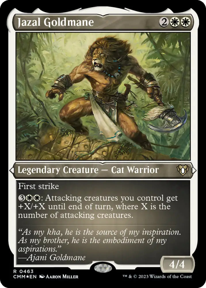 Jazal Goldmane (Foil Etched) [Commander Masters] - MTG Single