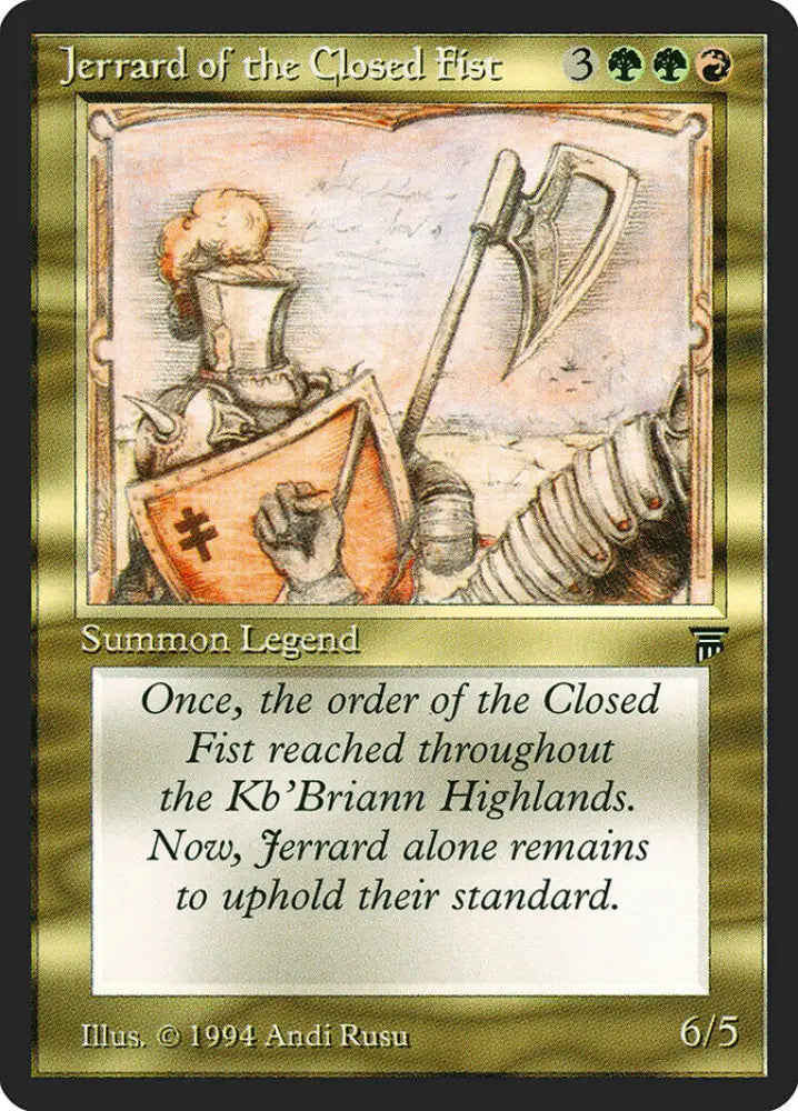 Jerrard of the Closed Fist [Legends] - MTG Single