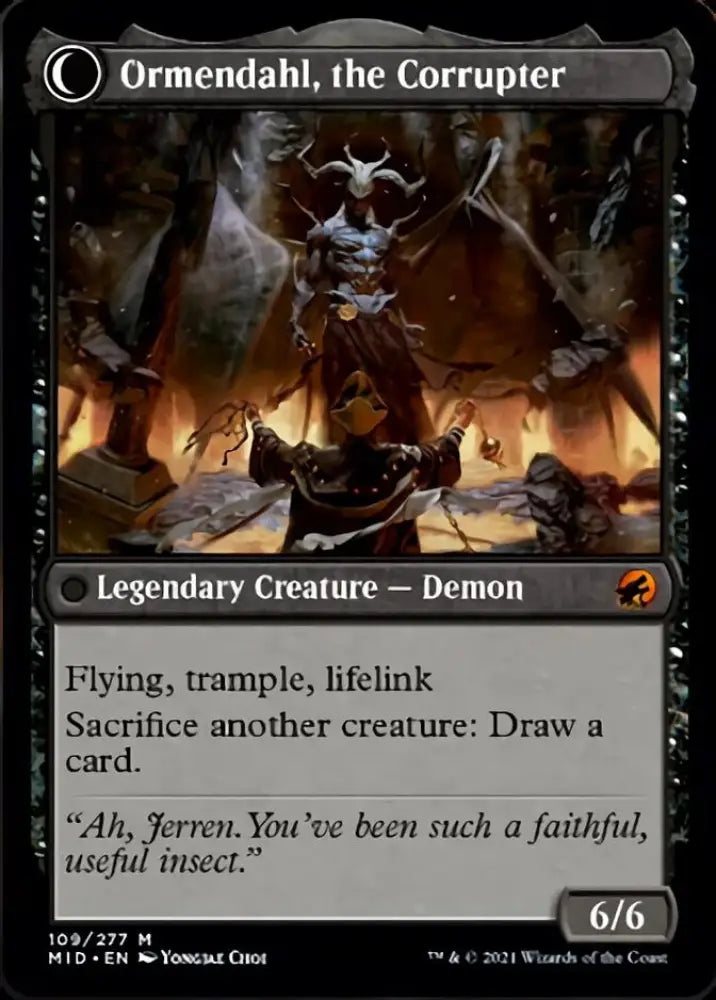 Jerren Corrupted Bishop // Ormendahl the Corrupted [Innistrad: Midnight Hunt] - MTG Single
