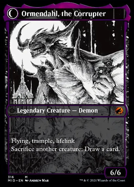 Jerren Corrupted Bishop // Ormendahl the Corrupted (Showcase Eternal Night) [Innistrad: Midnight Hunt] - MTG Single