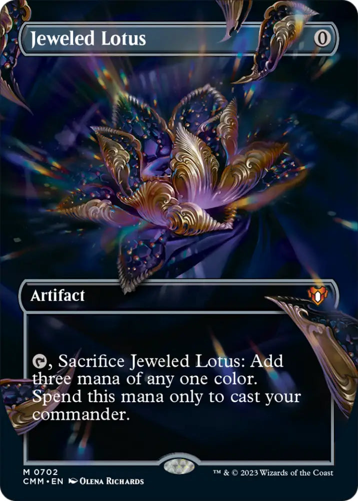 Jeweled Lotus (Borderless Frame Break) [Commander Masters] - MTG Single