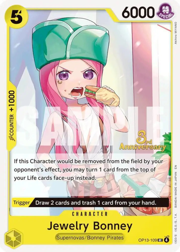 Jewelry Bonney (109) (OP13-109) [Carrying On His Will: 3rd Anniversary Tournament Cards]