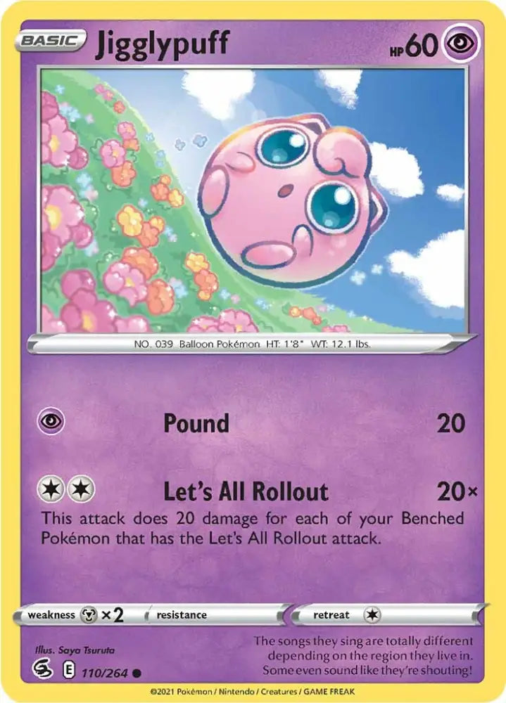 Jigglypuff (110/264) [Sword & Shield: Fusion Strike] - Pokemon Single