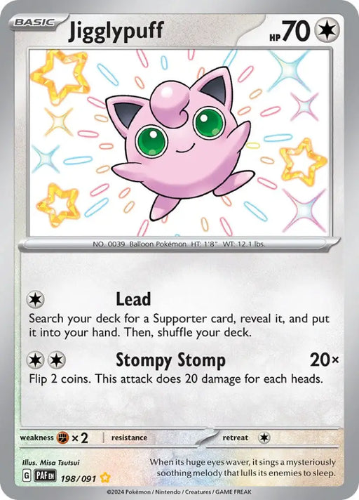 Jigglypuff (198/091) [Scarlet & Violet: Paldean Fates] - Pokemon Single
