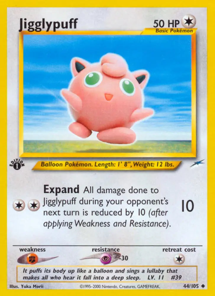 Jigglypuff (44/105) [Neo Destiny 1st Edition] - Pokemon Single