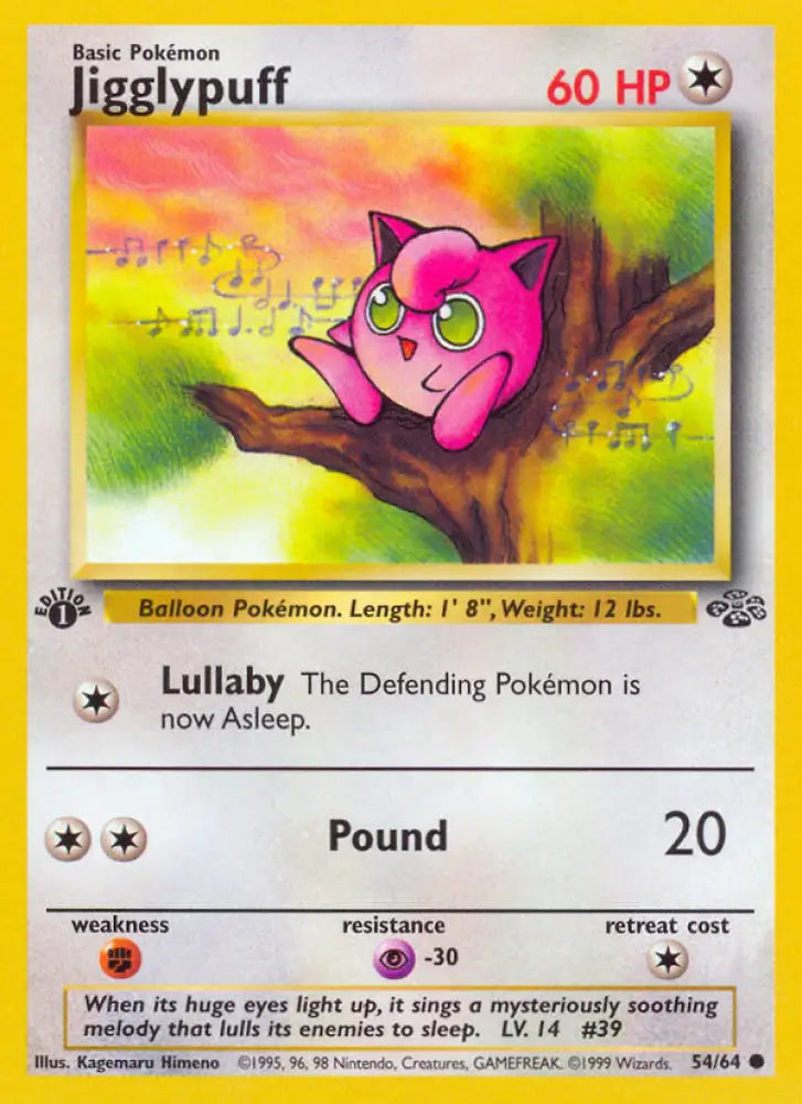 Jigglypuff (54/64) [Jungle 1st Edition] - Pokemon Single