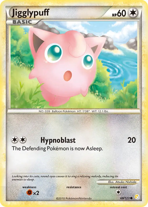 Jigglypuff (68/123) [HeartGold & SoulSilver: Base Set] - Pokemon Single