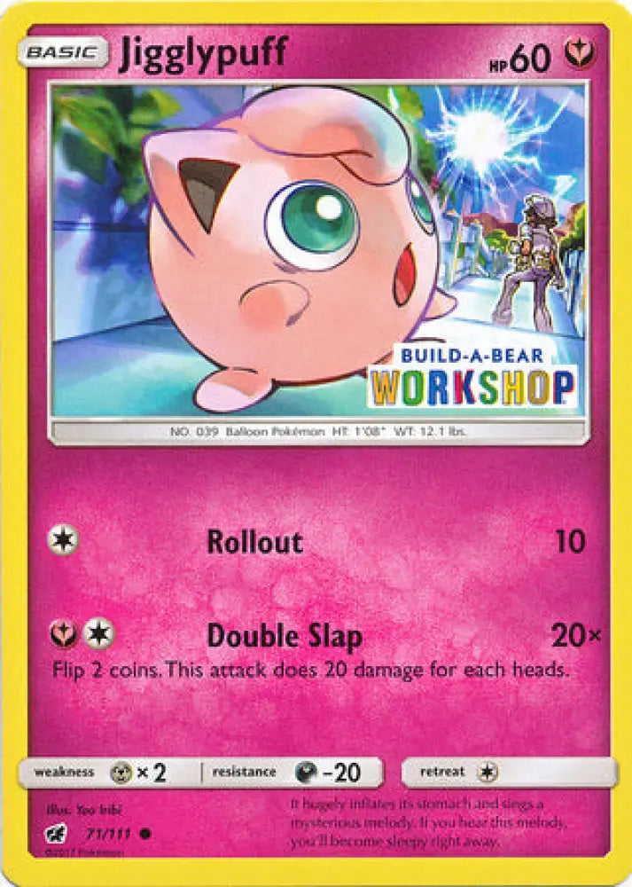 Jigglypuff (71/111) (Build A Bear Workshop Exclusive) [Sun & Moon: Crimson Invasion] - Pokemon Single