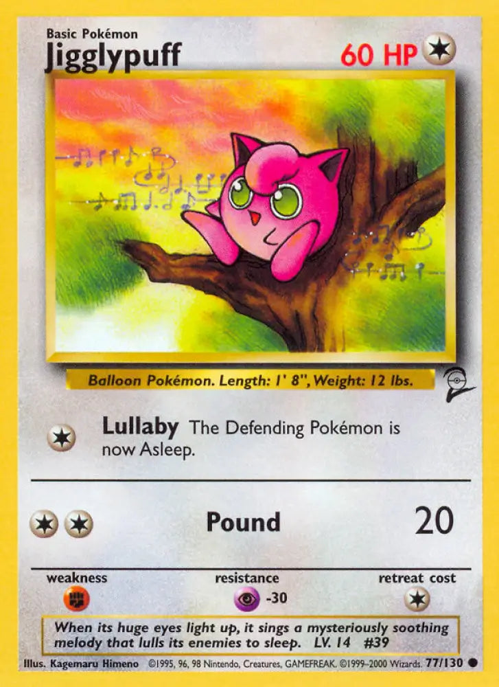 Jigglypuff (77/130) [Base Set 2] - Pokemon Single