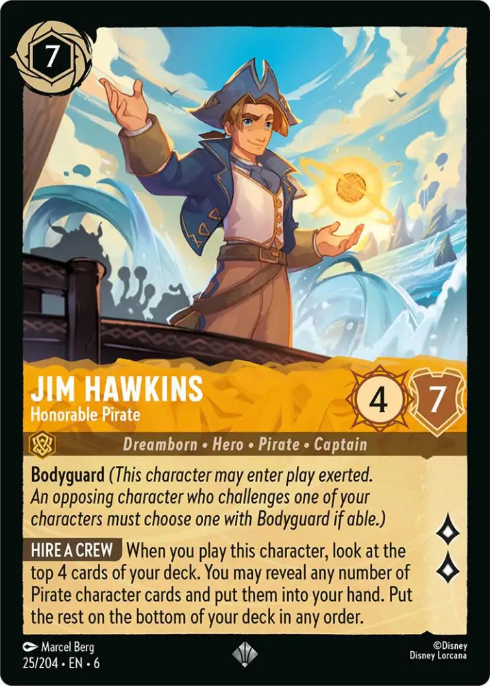 Jim Hawkins - Honorable Pirate (25/204) [Azurite Sea] - Lorcana Single