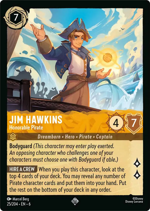 Jim Hawkins - Honorable Pirate (25/204) [Azurite Sea] - Lorcana Single
