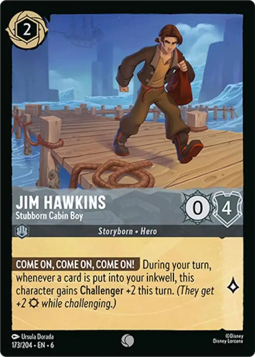 Jim Hawkins - Stubborn Cabin Boy (173/204) [Azurite Sea] - Lorcana Single
