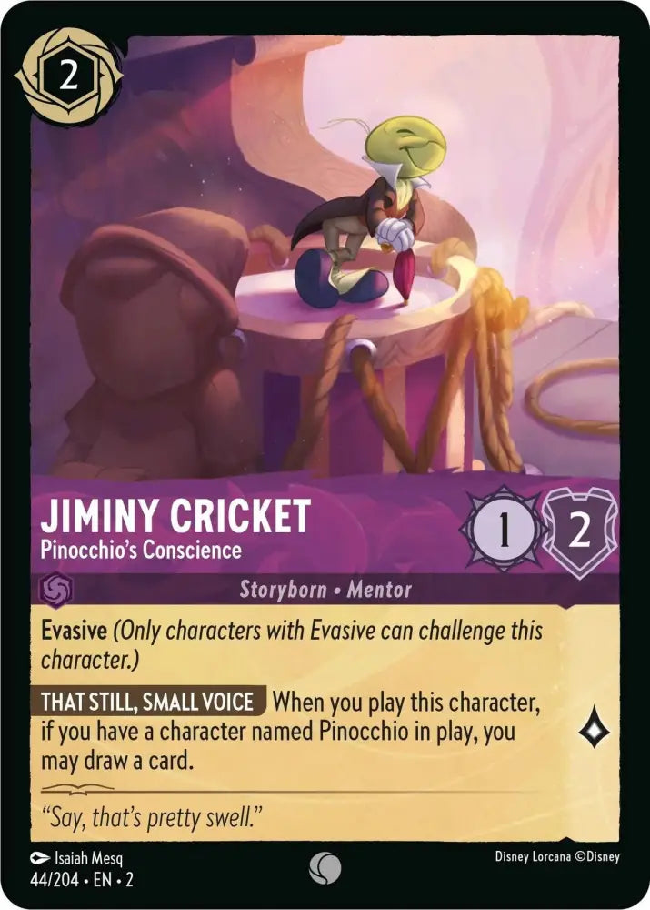 Jiminy Cricket - Pinocchio’s Conscience (44/204) [Rise of the Floodborn] - Lorcana Single