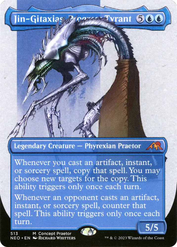 Jin-Gitaxias Progress Tyrant (Borderless Concept Praetors) [Kamigawa: Neon Dynasty] - MTG Single