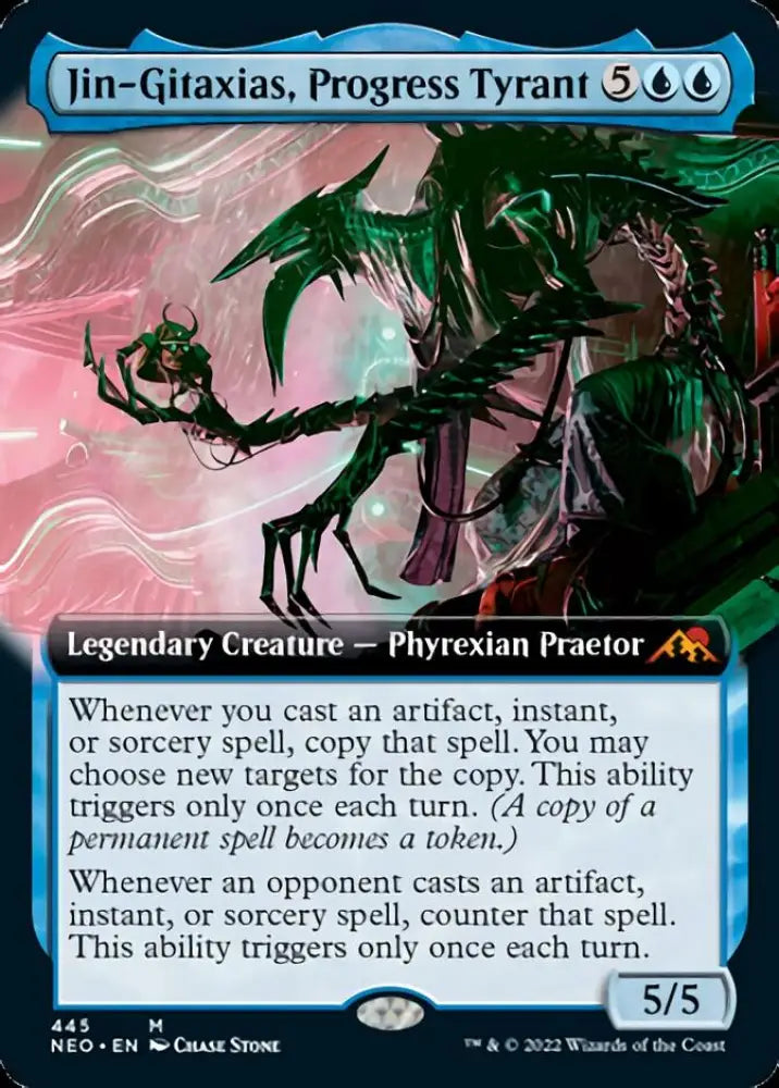 Jin-Gitaxias Progress Tyrant (Extended Art) [Kamigawa: Neon Dynasty] - MTG Single
