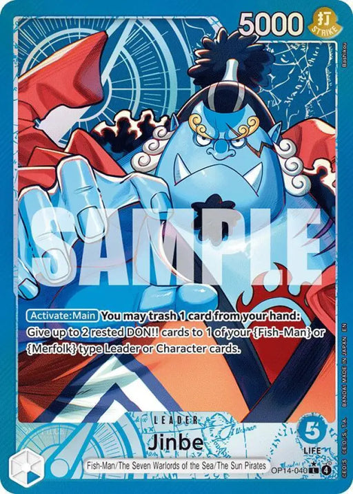 Jinbe - OP14-040 (Alternate Art) [The Azure Sea's Seven]