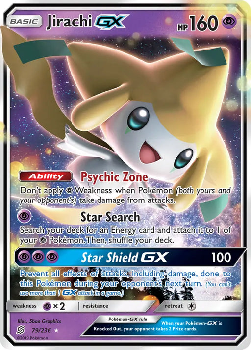 Jirachi GX (79/236) [Sun & Moon: Unified Minds] - Pokemon Single