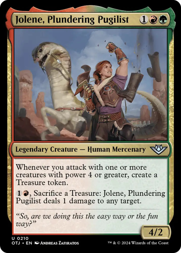 Jolene Plundering Pugilist [Outlaws of Thunder Junction] - MTG Single