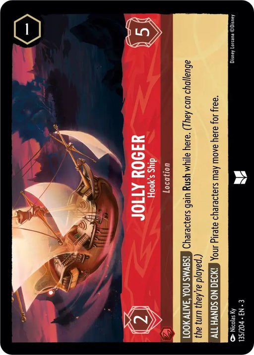 Jolly Roger - Hook’s Ship (135/204) [Into the Inklands] - Lorcana Single