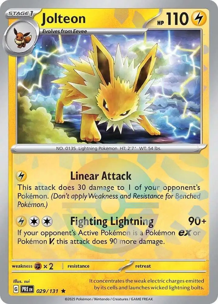 Jolteon (029/131) (Poke Ball Pattern) [Scarlet & Violet: Prismatic Evolutions] - Pokemon Single