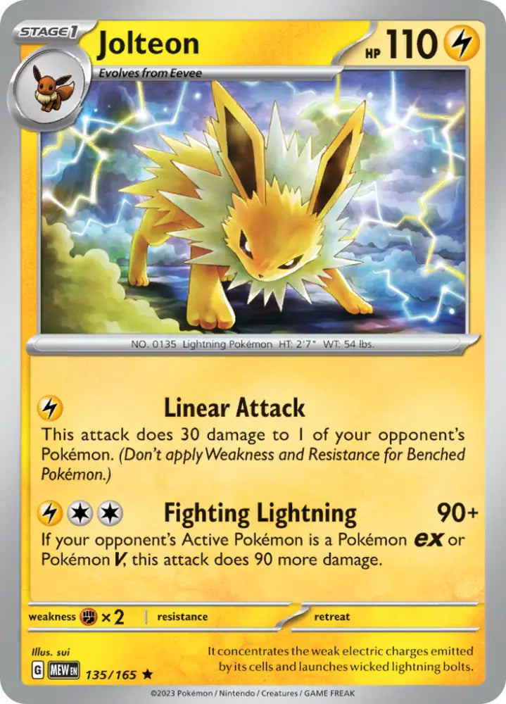 Jolteon (135/165) [Scarlet & Violet 151] - Pokemon Single