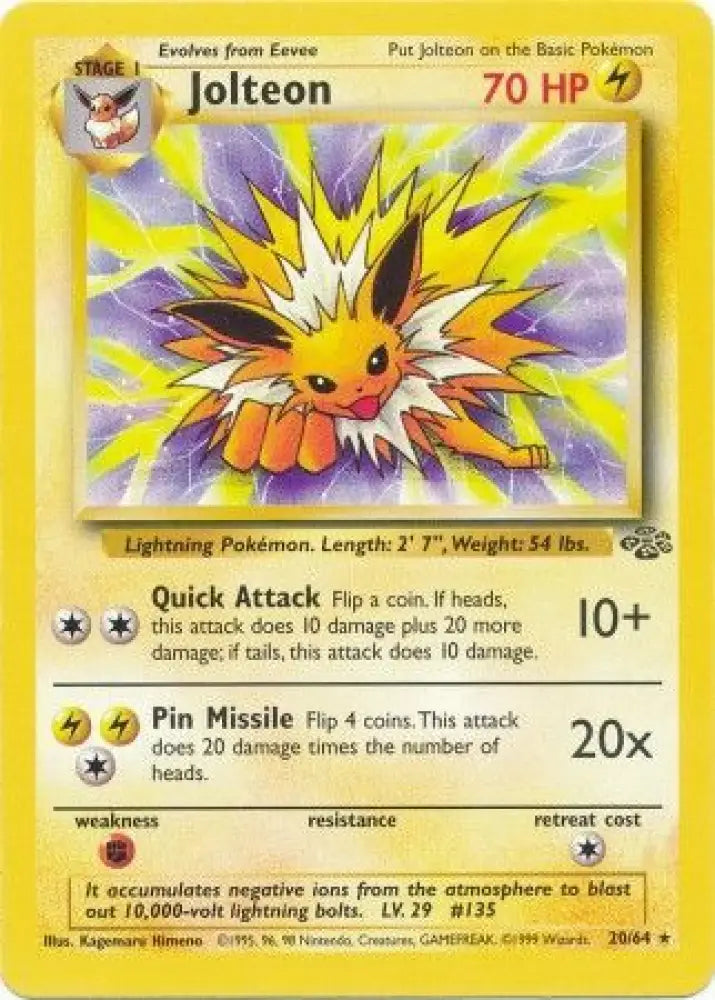 Jolteon (20/64) [Jungle Unlimited] - Pokemon Single