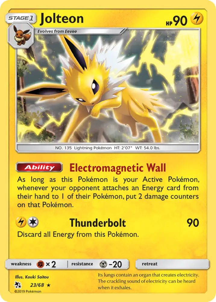 Jolteon (23/68) [Sun & Moon: Hidden Fates] - Pokemon Single