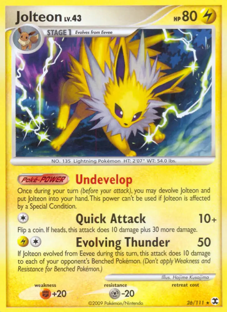 Jolteon (26/111) [Platinum: Rising Rivals] - Pokemon Single