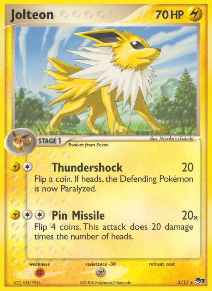 Jolteon (3/17) [POP Series 3] - Pokemon Single