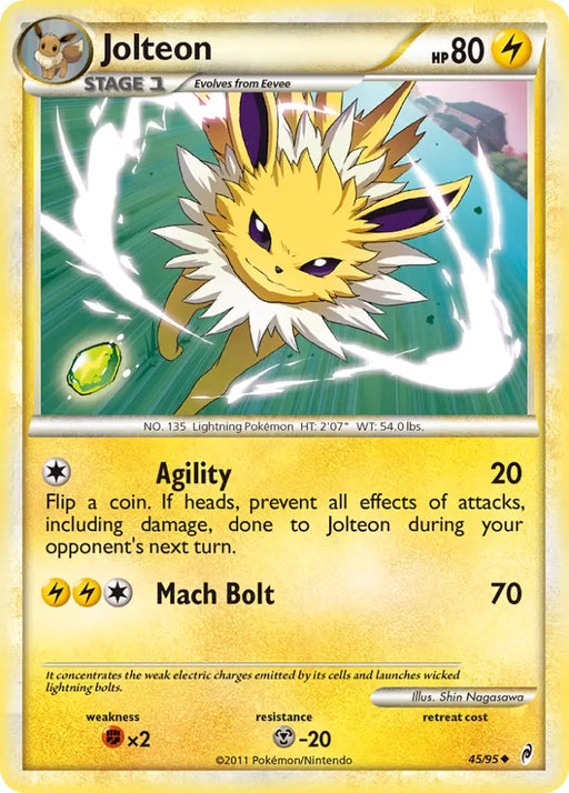 Jolteon (45/95) [HeartGold & SoulSilver: Call of Legends] - Pokemon Single